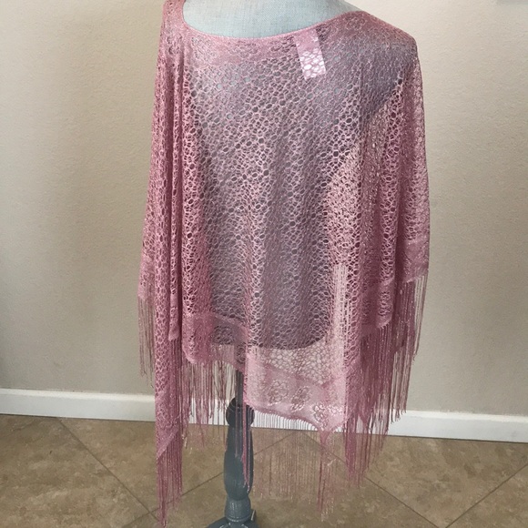 Pink Metallic Shawl NWOT - Picture 5 of 8